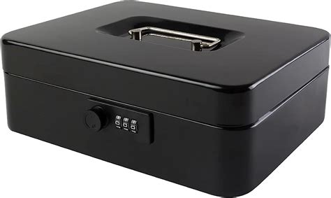 KYODOLED Large Cash Box with Combination Lock Safe Metal 